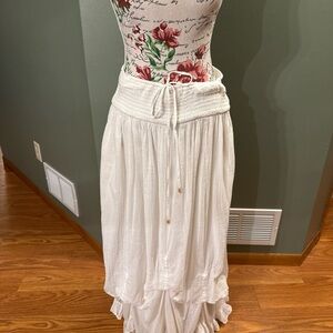 Free People Cream Maxi Skirt